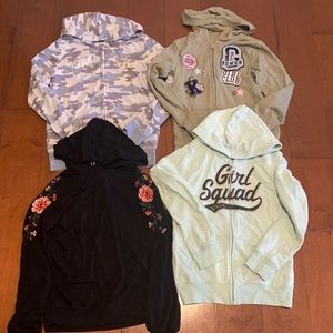 Lot of 4 Girls Hoodies. Size 7/8.